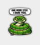 Funny Snarky Vinyl Sticker For Adults - Grumpy Snake