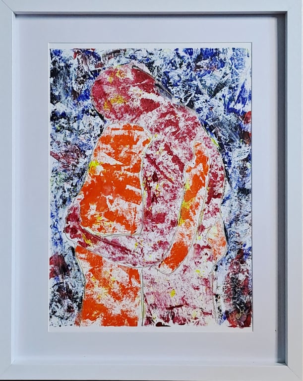 The Embrace – Original Abstract Figurative Acrylic Painting