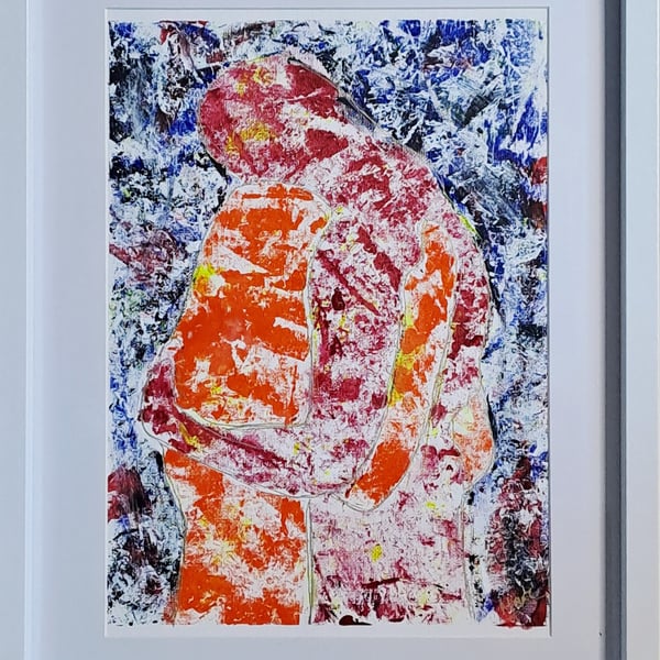 The Embrace – Original Abstract Figurative Acrylic Painting