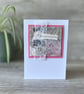 Mixed Media Stitched Congratulations Greetings Card 