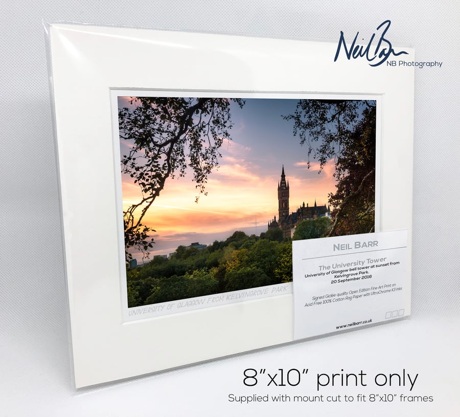 University of Glasgow Kelvingrove Scotland - A5 (10" x 8") Unframed Print