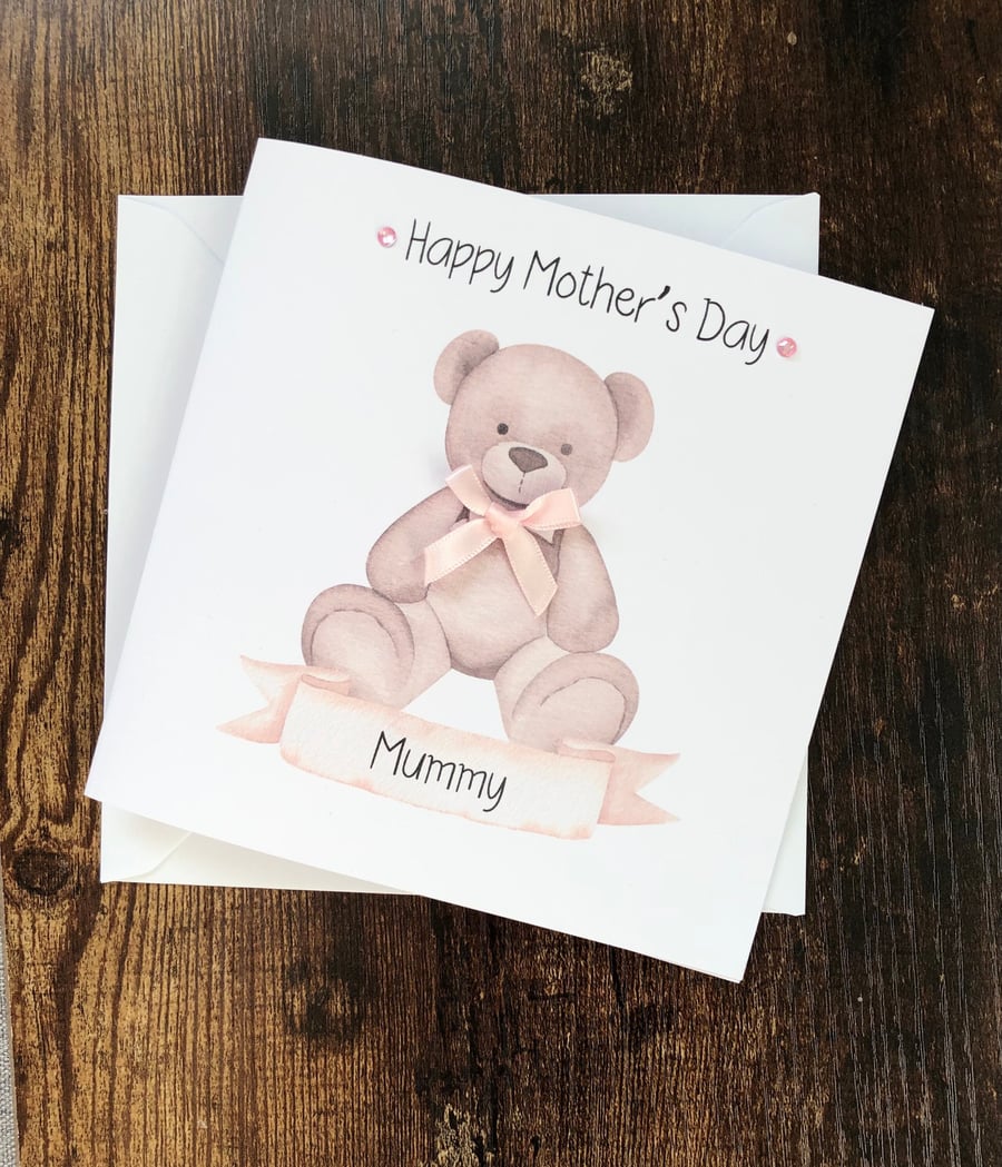 Cute Mummy Mothers Day Card for Mum Happy Mothers Day Gift Personalised 
