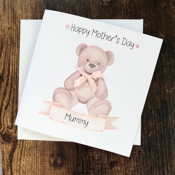 Cute Mummy Mothers Day Card for Mum Happy Mothers Day Gift Personalised 