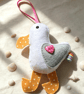 Handmade Felt Bird, Seagull Ornament, Soft Plush Decoration, Cute Hanging Bird, - Image 2