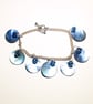 Turquoise Shell and Crystal Bead Bracelet - UK Free Post - Image 2