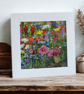 Small mounted flower painting - wildflowers - letterbox gift - acrylic painting - Image 3
