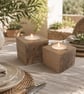 Set of 2 Wooden Tealight Holders - Upcycled Smooth Reclaimed Pallet Blocks - Image 9