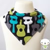 Handmade Baby Bandana Dribble Bib In GROOVY GUITAR Fabric By MICHAEL MILLER GIFT