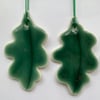 Porcelain Hanging Decoration Oak Leaf