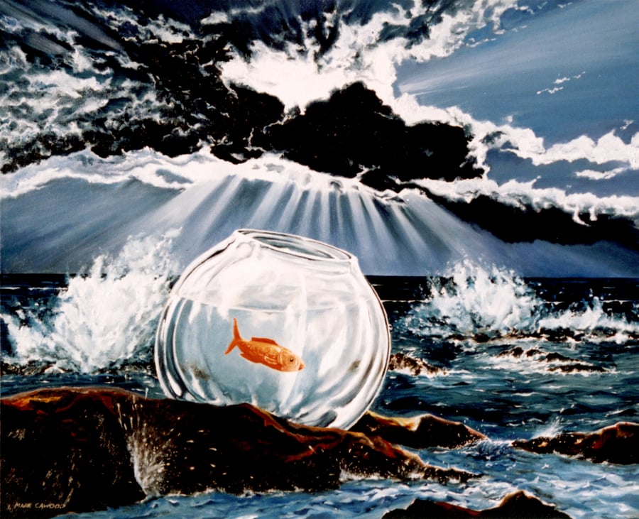 Wish You Were Here, canvas print 2023