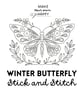 Winter Butterfly Stick & Stitch (Dissolvable Pattern for Embroidery)