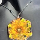 Real Pressed Flower Resin Necklace