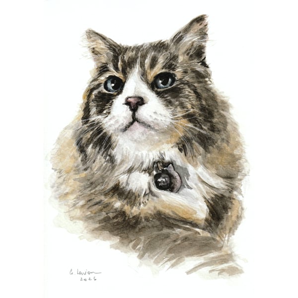Custom A5 Pet Portrait WATERCOLOUR PAINTING