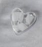 Fused Glass Pocket Heart - dreamy white