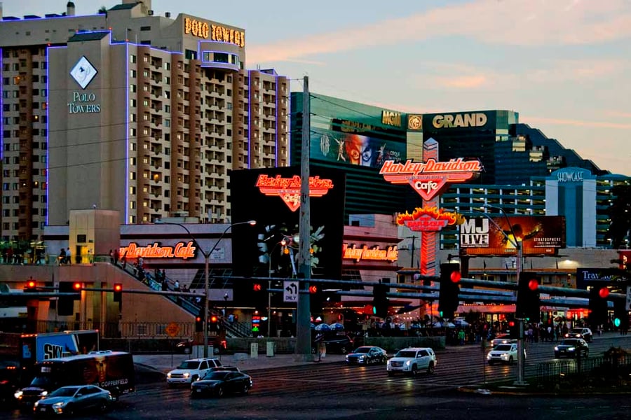 Las Vegas Strip Cityscape Skyline America Photograph Print