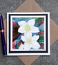 Blank Christmas Card Hellebores, Christmas Rose Handpainted Watercolour Keepsake - Image 3