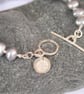 Pearl and silver toggle bracelet - Image 3