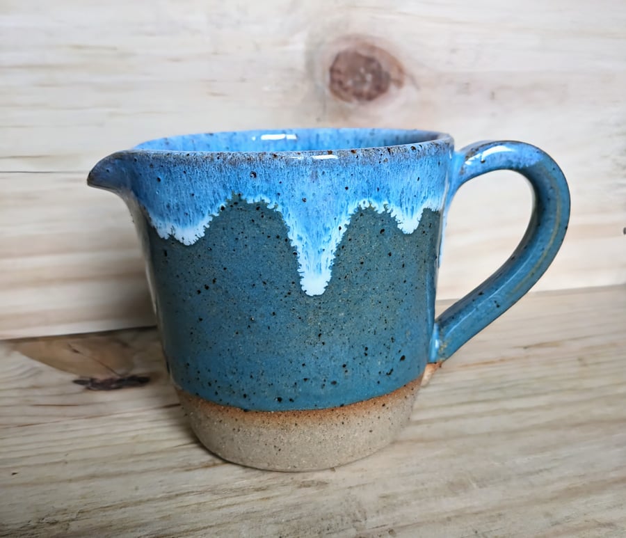 Scandi blue drippy jug