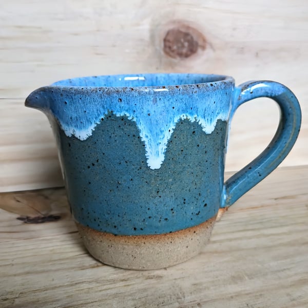 Scandi blue drippy jug