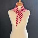 Triangle Scarf - Dubonnet & Cream