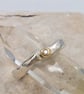 Luminous Sterling Silver & Gold Diamond Ring - Size O - Image 10