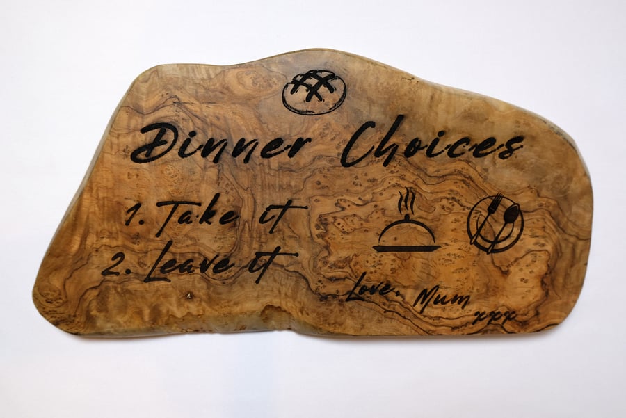 Funny Kitchen Sign – Dinner Choices