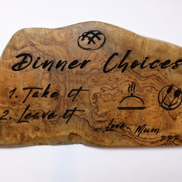 Funny Kitchen Sign – Dinner Choices