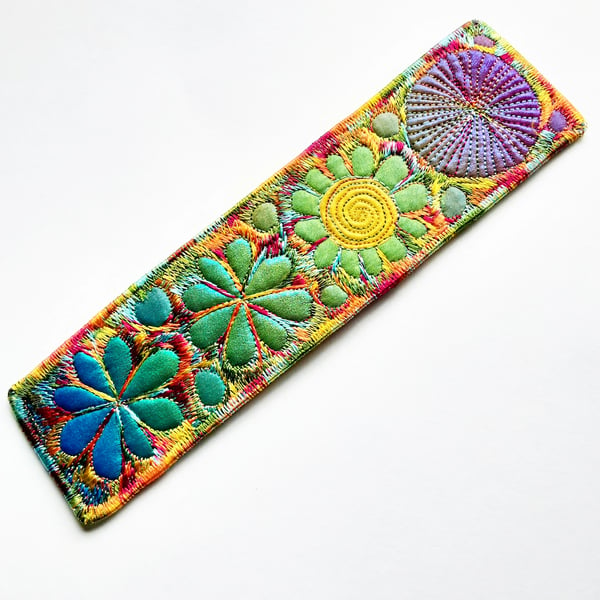 Bookmarks - Textile with Machine Embroidery Bookmark