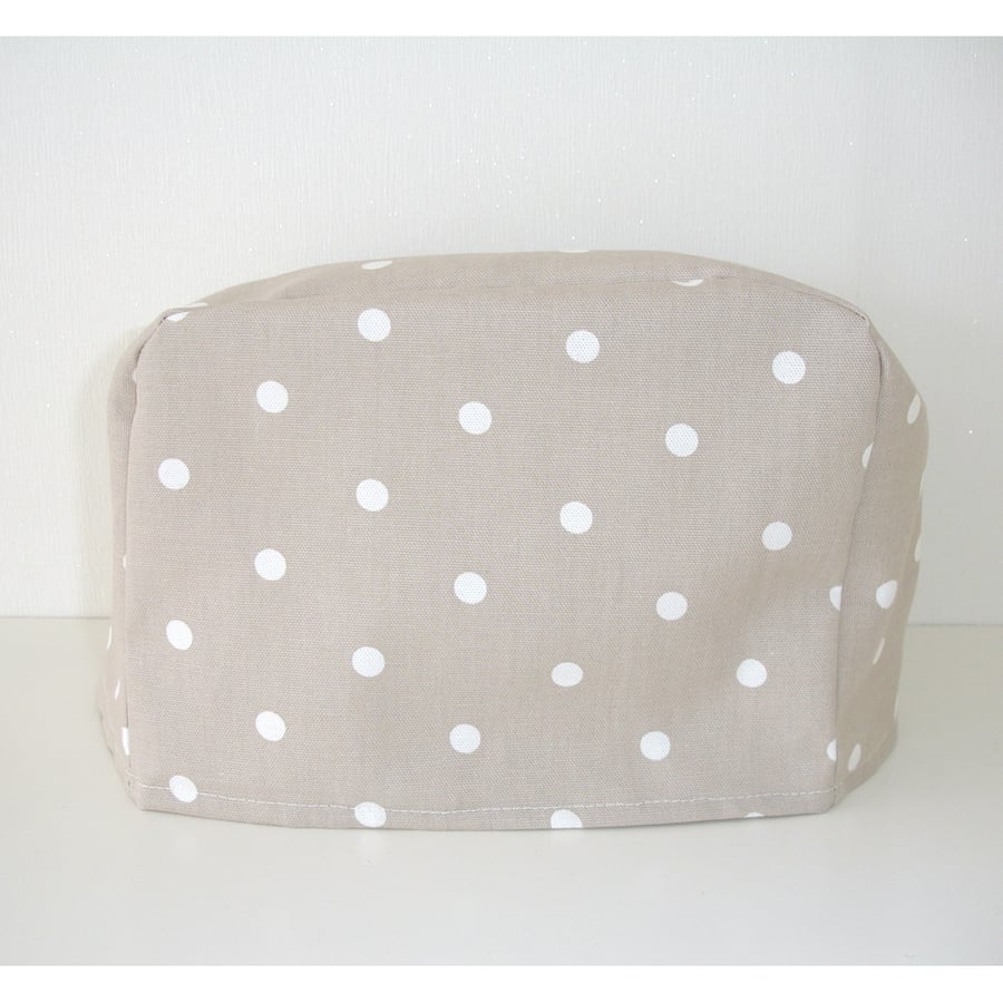 Toaster Cover Polka Dots Dualit 2 Slice Toaster Dust Cover NOT PADDED Beige