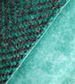 SOLD - A6 'Harris Tweed®' Reusable Notebook Cover - Jade Herringbone Floral Band - Image 4