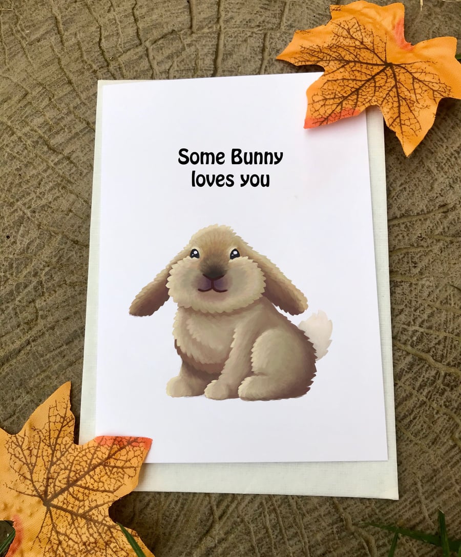 'Some bunny loves you' Greeting Card