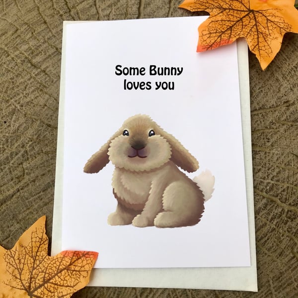 'Some bunny loves you' Greeting Card