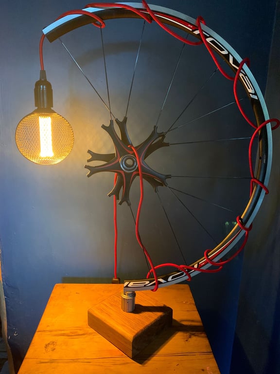 Bicycle Wheel table Lamp 