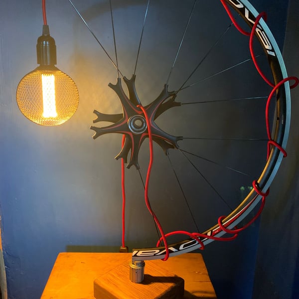 Bicycle Wheel table Lamp 