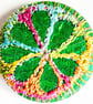 Buttons 1 inch button Hand Dyed Silks and Cottons Free Machine Embroidery Button