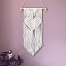 Macrame Heart Wall Hanging - Love Heart Wall Art - Valentines - Mothers Day Gift