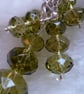 Green Glass Rondelle Bag Charm - Image 1