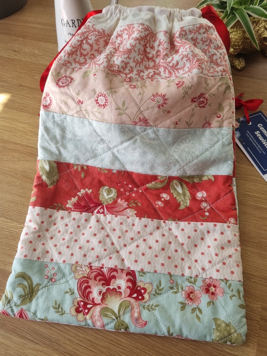 Quilted patchwork hot water bottle complete with HWB.