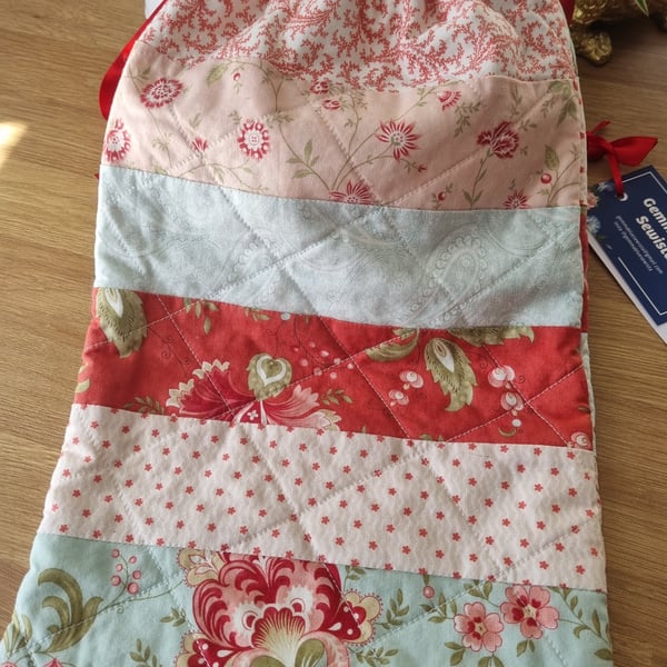 Quilted patchwork hot water bottle complete with HWB.