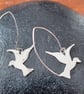 Silver bird earrings - Image 5