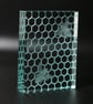 Bees and Honeycomb Etched Glass Block - Image 1