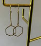 Long Hexagon earrings. - Image 1
