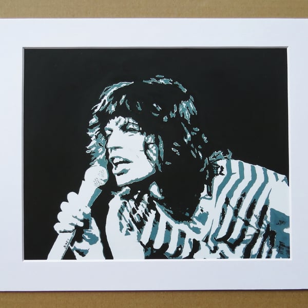 MICK JAGGER - ART PRINT WITH MOUNT