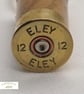 Handcrafted Reclaimed Oak & Eley 12Bore Cartridge Keyring Recycled Brass Detail - Image 3
