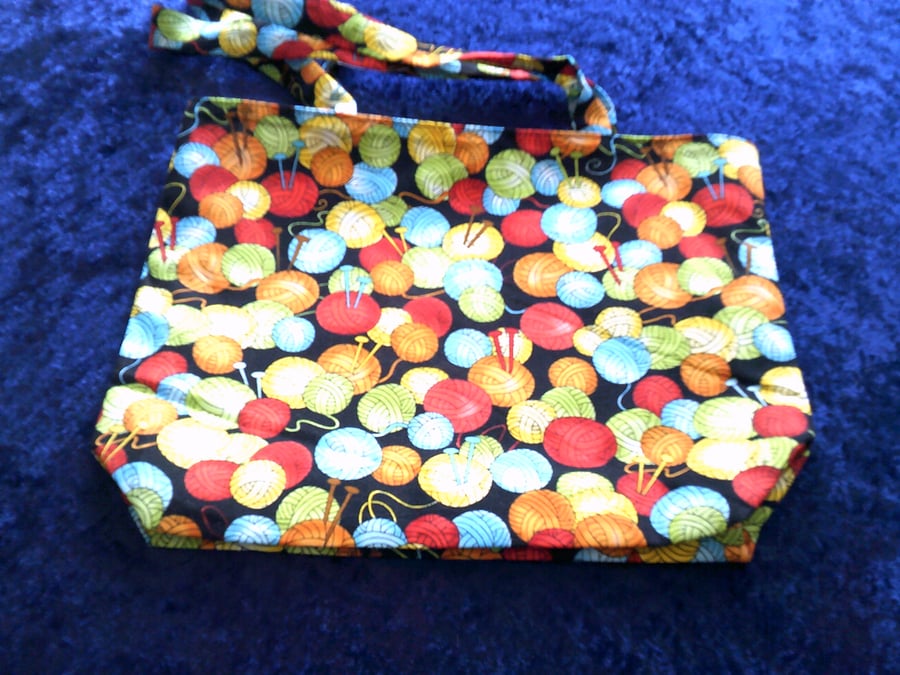 Colourful Balls of Wool Project Bag
