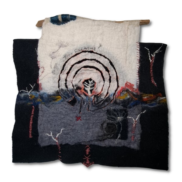 Just Breathe2 Art felt  sensory wall hanging 