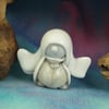 Tiny Ghost Gnome 'Whooo' OOAK Sculpt by Ann Galvin