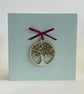 Tree of life card with detachable decoration