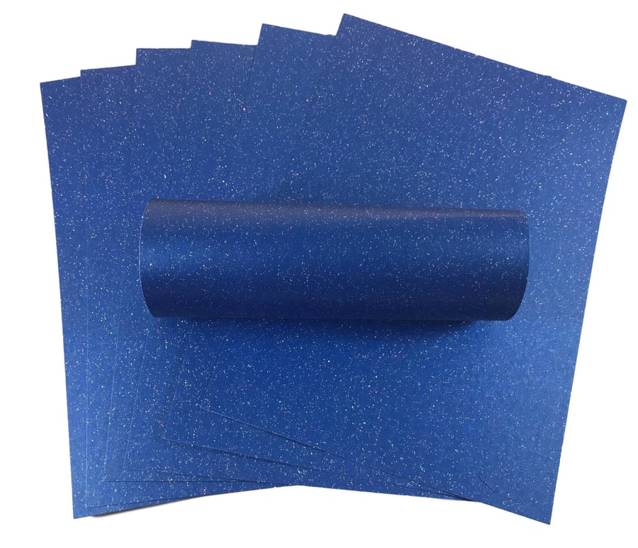 10 Sheets A4 Yale Blue Iridescent Sparkle Card Quality 300gsm Card For Crafts Ca