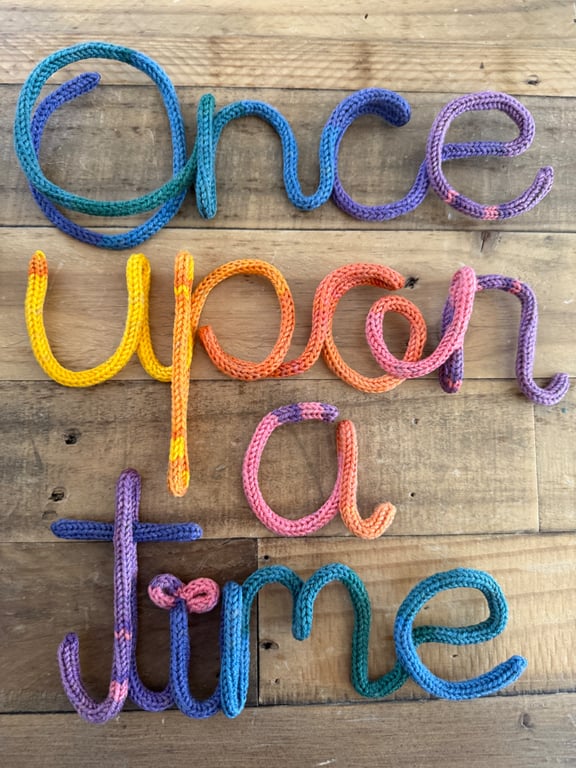 Once upon a time. Handmade wired wall sign